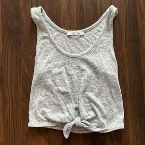 Aritzia Light Grey Tied Tank Top